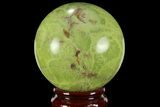 Polished Green Opal Sphere - Madagascar #95863-1